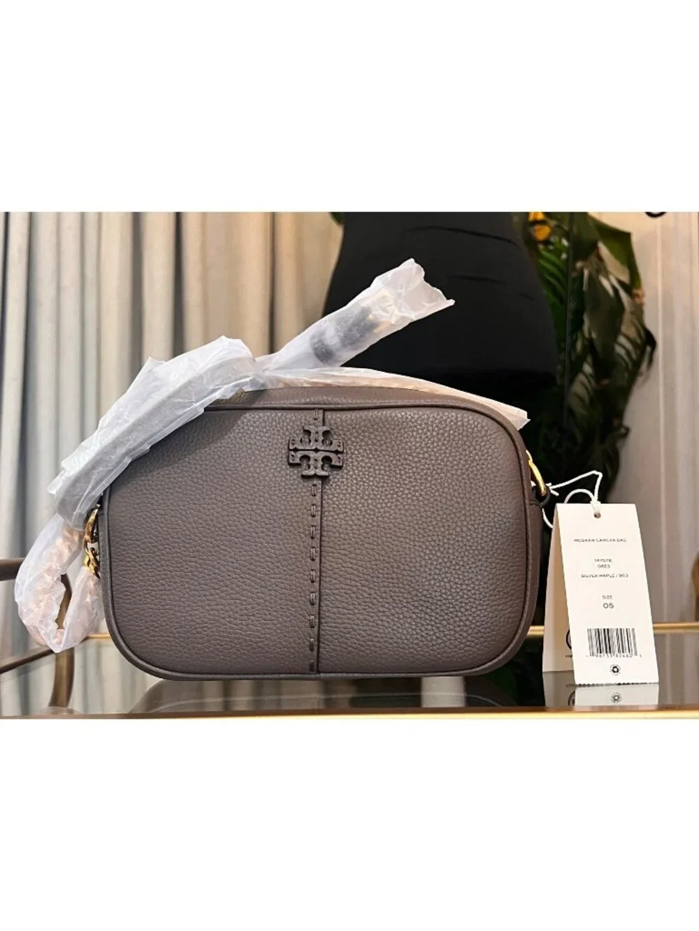 NWT!!!  Authentic Tory Burch Taupe McGraw Camera Bag